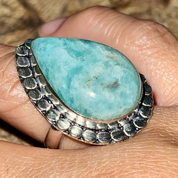 Amazonite Ring Size 8 1/4 - Picture 4 of 10